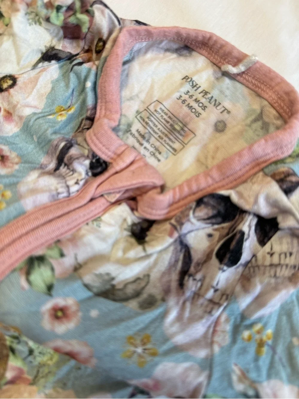Posh Peanut Floral Skull Footie Pajama